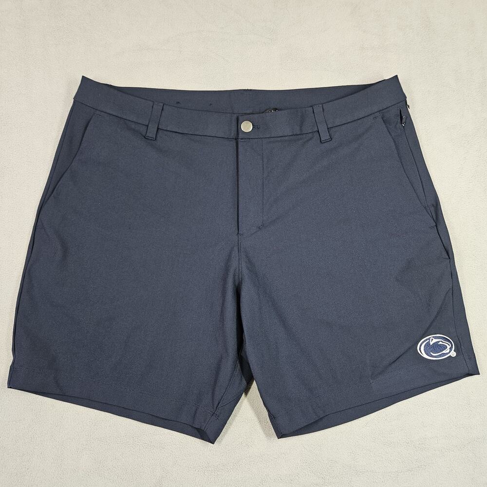 Lululemon Commission Shorts Mens 38 Blue Penn State 7" Inseam Chino Golf LM7B95S